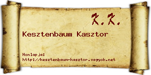 Kesztenbaum Kasztor névjegykártya